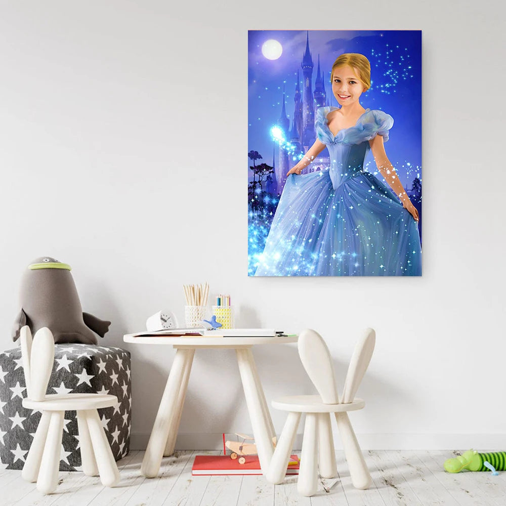 Poster princesses Disney à personnaliser