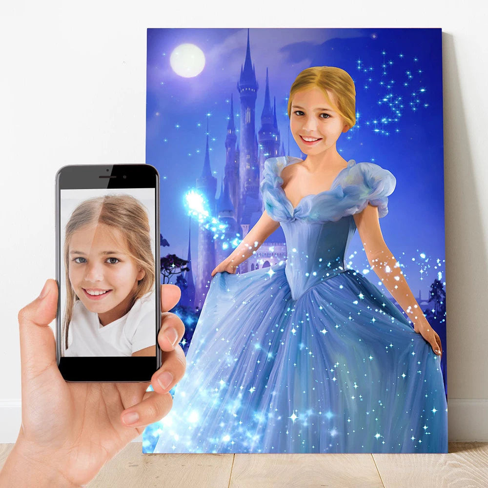 Poster princesses Disney à personnaliser